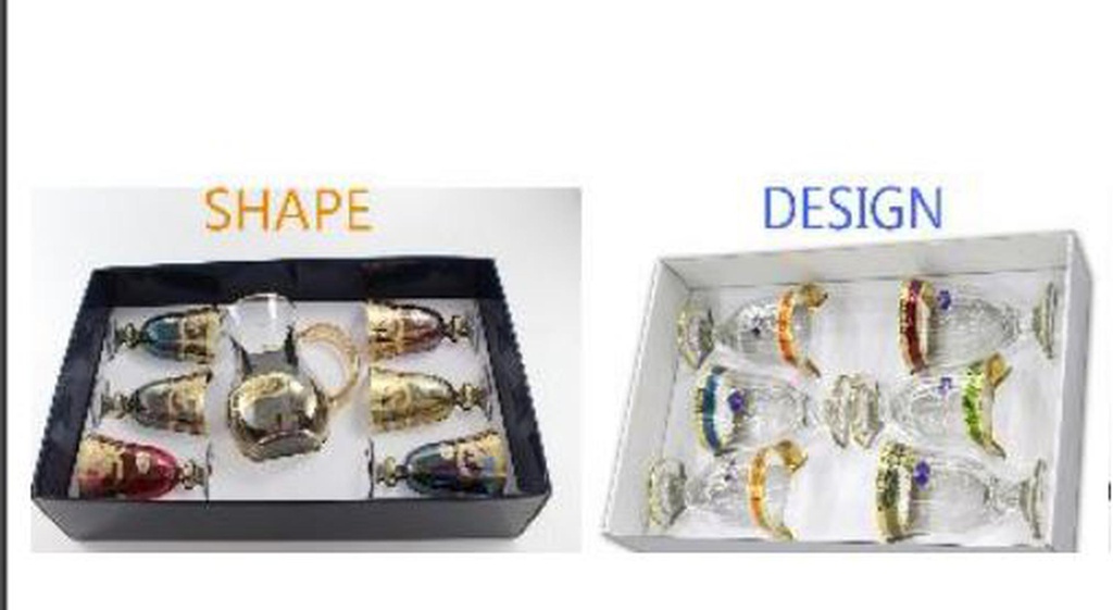 6 pc Brocca Design Aqua Glassware Set (1 sets/ctn)