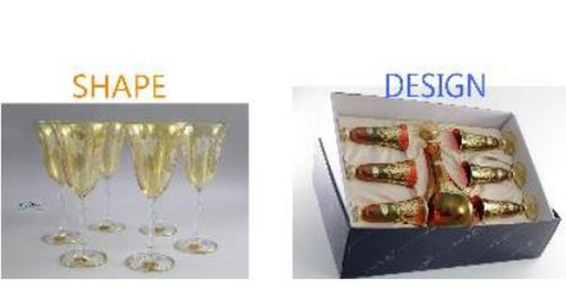 [A3546] 6 pc Vanessa Design Aqua Glassware Set (1 sets/ctn)