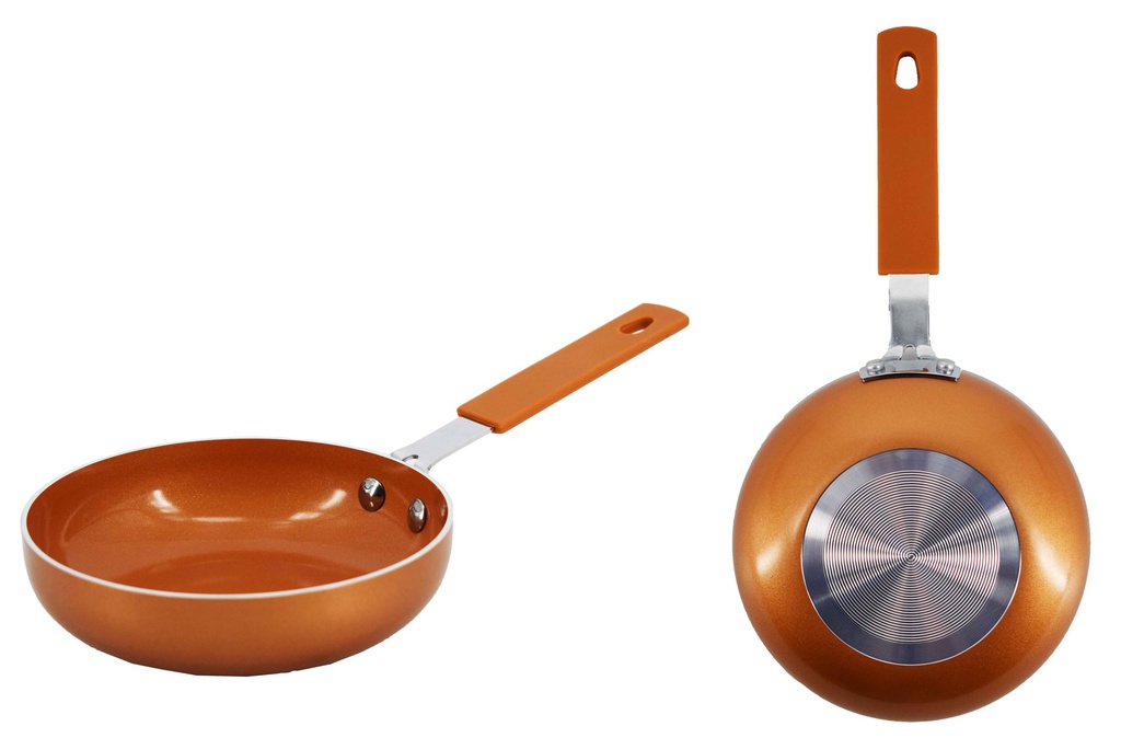 5.5" Gold Wide Edge Frying Pan, Induction Compatible Bottom (24 pcs/ctn)