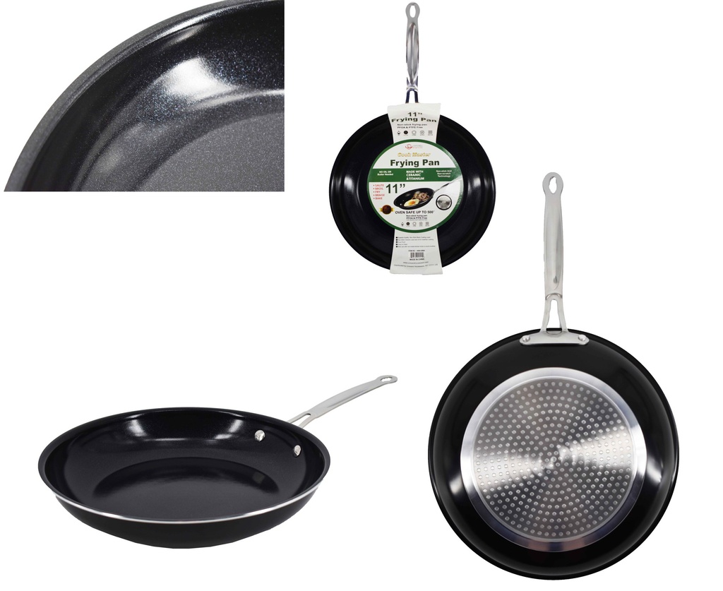11" Black Wide Edge Frying Pan (12 pcs/ctn)