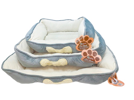 [PP2007L] Gray Plush Pet Bed (18 pc/ctn)