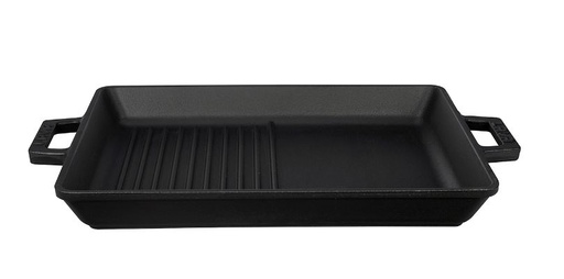 [4530] LAVA 12.6" Carbon Steel Double Griddle Pan (6 pcs/ctn)