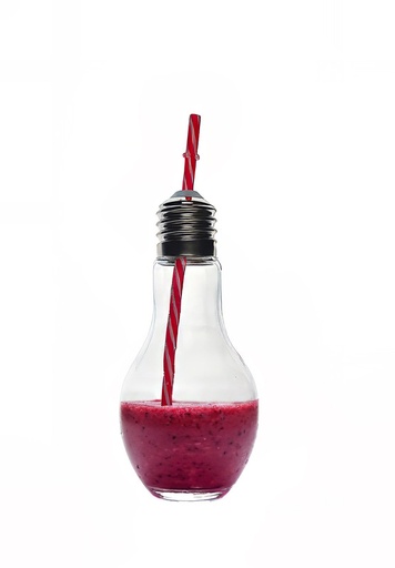 [GL1907] 500ml Glass Bottle with Straw (24 pcs/ctn)