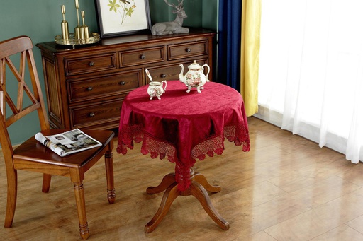 [TC52236RD] 36" Red Square Lace Table Cloth (72 pcs/ctn)