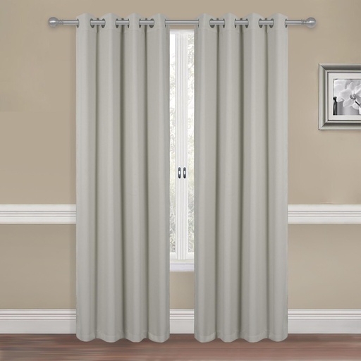 [WC53100-GY] 54"x84" 100% Blackout Gray Window Curtain (12 pcs/ctn)