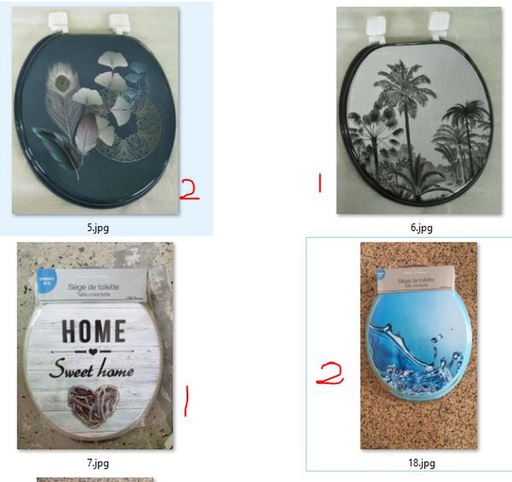 [BT3704] 17" MDF Toilet Seat with Nature Print (6 pcs/ctn)