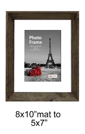[H1858ABK] 8"x10" MDF Black Picture Frame (8 pcs/ctn)