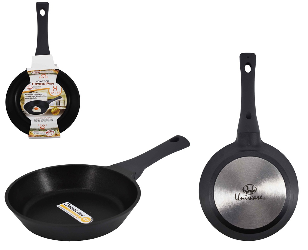 7.9" Non-Stick Cast Aluminum Fry Pan, Induction Compatible Bottom (6 pcs/ctn)