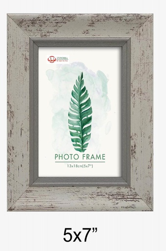 [H18157GY] 5"x7" MDF Gray Picture Frame (12 pcs/ctn)