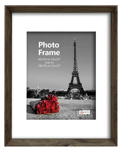 [H185GKBK] 16"x20" MDF Black Picture Frame (6 pcs/ctn)