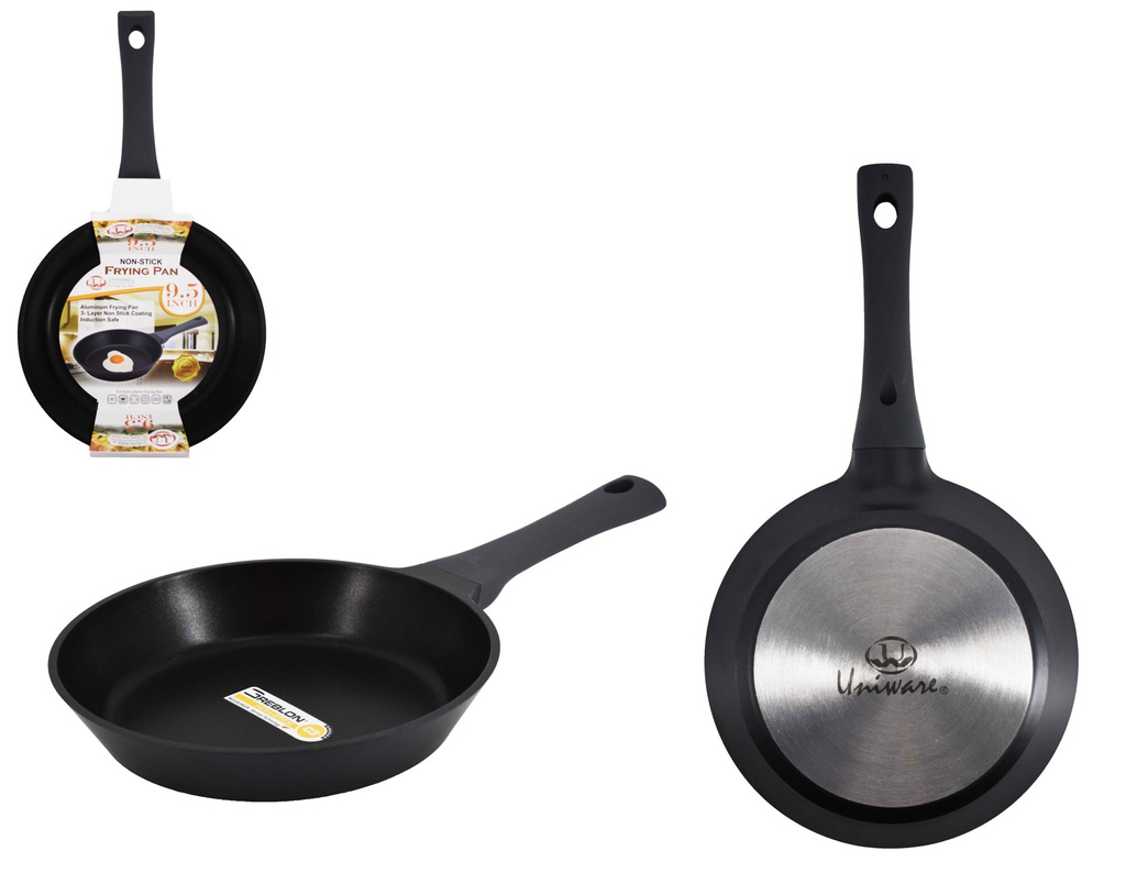 9.5" Non-Stick Cast Aluminum Fry Pan, Induction Compatible Bottom (6 pcs/ctn)