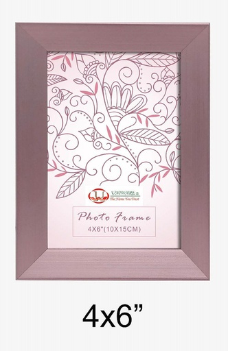 [H18646RS] 4"x6" MDF Rose Gold Picture Frame (12 pcs/ctn)