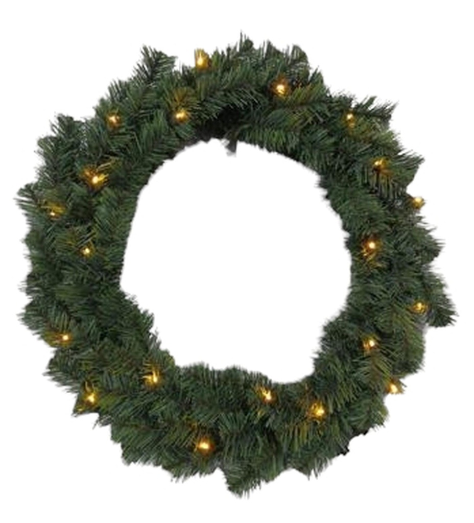 17.7" 15 LED Lights Christmas Wreath (12 pcs/ctn)