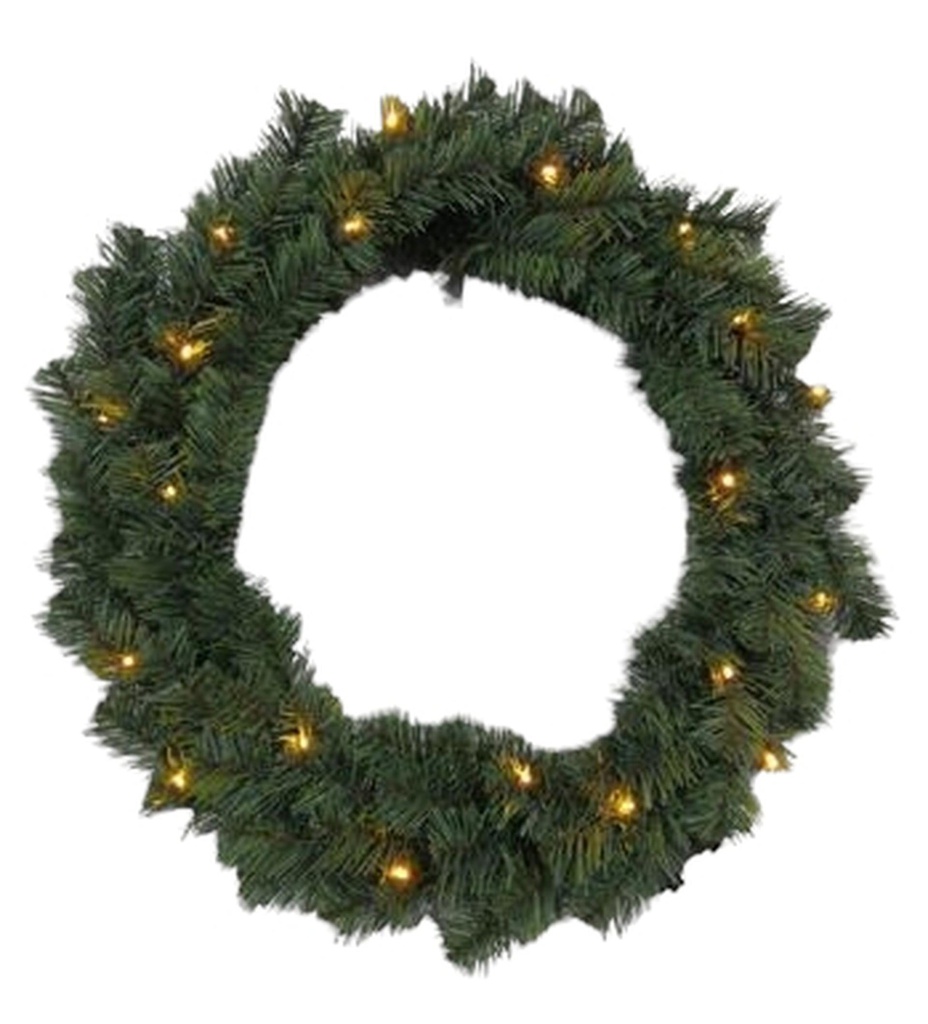 17.7&quot; 15 LED Lights Christmas Wreath (12 pcs/ctn)