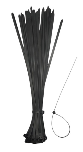 [ZT88300B] 50pc 12" Nylon Zip Ties, 0.35" W,Nylon 66, Black(48 bag/ctn)