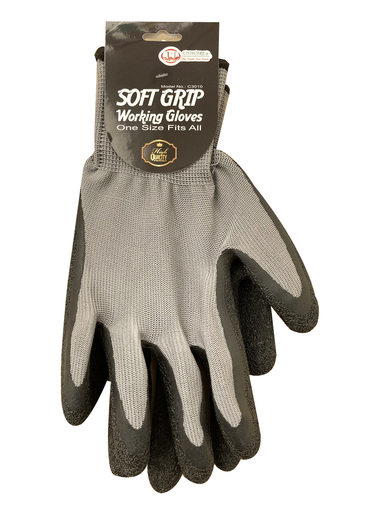 [C3010] 50g Black Latex Palm Coated Gloves (WITH HangTag) (120 Pair/ctn)