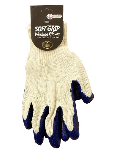 [C3011] 70g Blue Latex Palm Coated Gloves (WITH HangTag) (120 Pair/ctn)