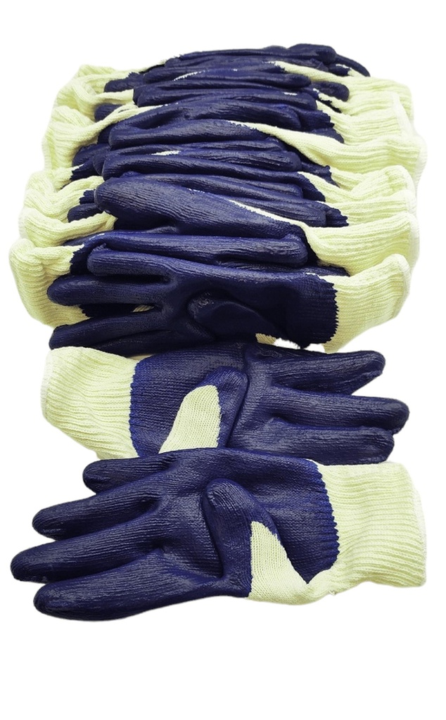 240 Pair 70g Blue Latex Palm Coated Gloves (240 pair/ctn)