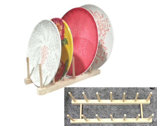 [1325] 10.6" Wood Plate Rack (48 pcs/ctn)