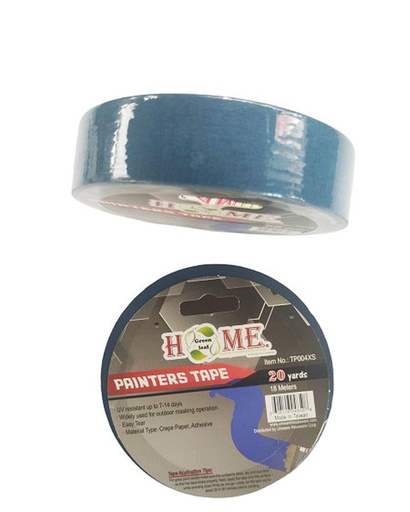 [TP004XS] 20 Yard x 1" 14 Days Blue UV Painters Tape (48 pc/ctn)