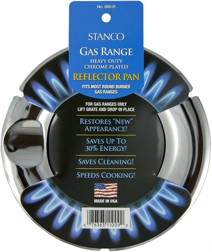 [800R] 7" Heavy Duty Round Chrome Finish Gas Pan (144 pcs/ctn)