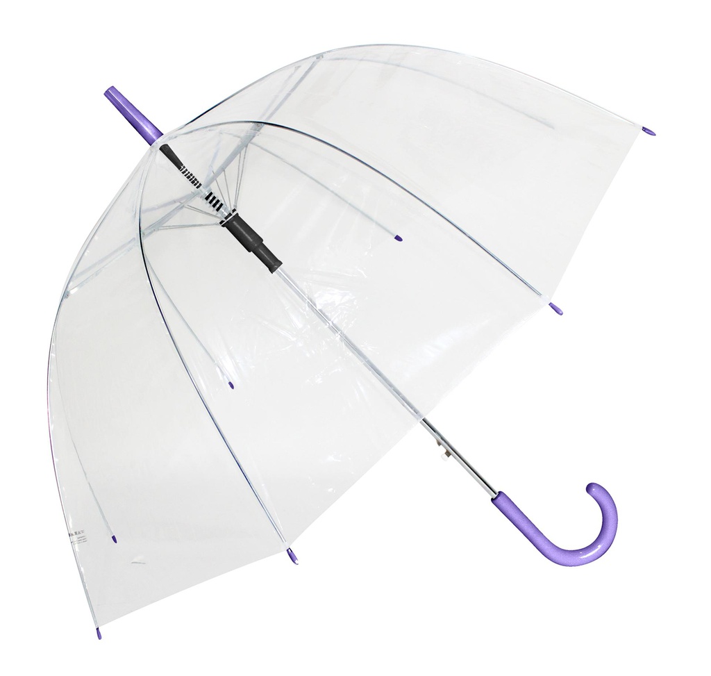 23" Straight Auto Open Umbrella, Purple Handle (48 pcs/ctn)