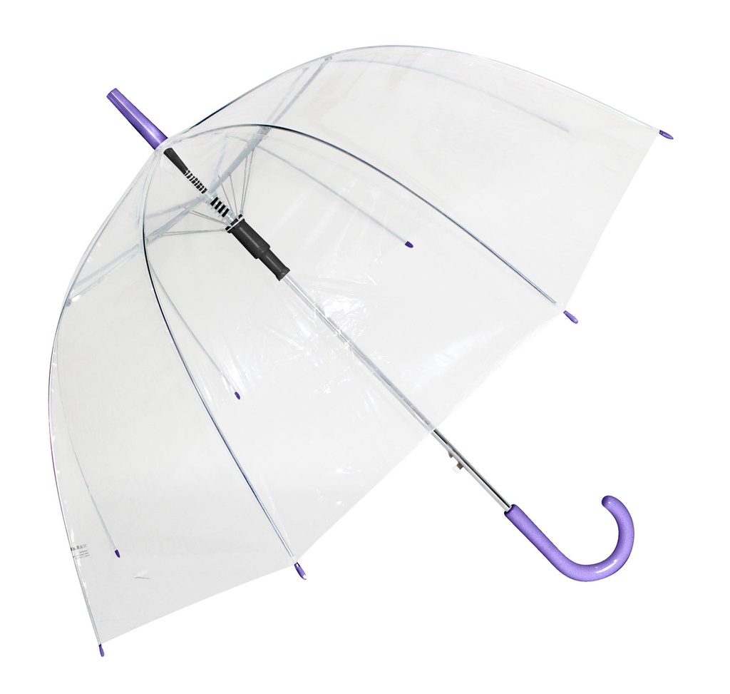 23&quot; Straight Auto Open Umbrella, Purple Handle (48 pcs/ctn)