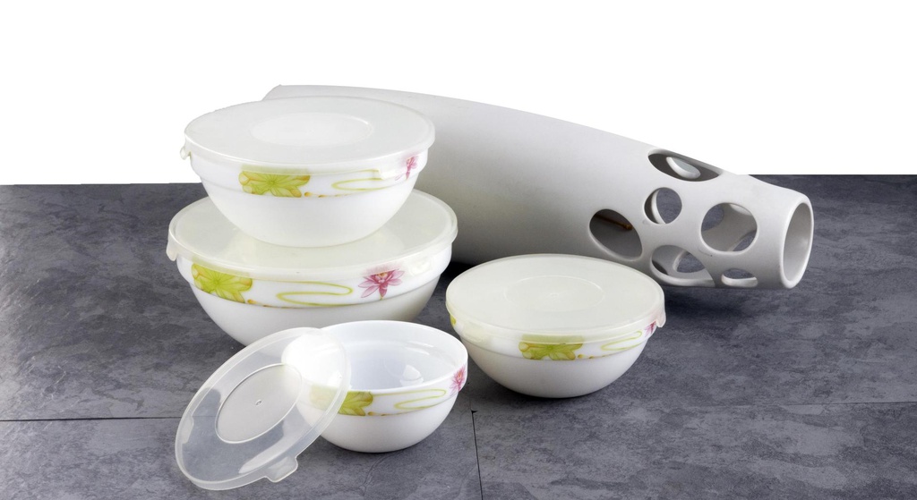 4 pc Lotus Flower Food Storage Bowl (12 sets/ctn)
