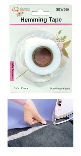 [SEW009] 15 Yard Fabric Fusing Iron-on Hem Tape (288 pcs/ctn)