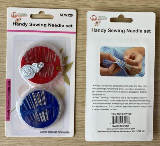 [SEW120] 2 Compact Needle Set with 1 Metal Threader (288 sets/ctn)
