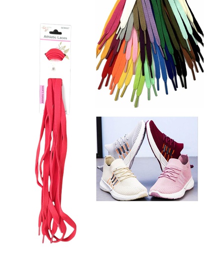 [SEW007] 54" Flat Athletic Shoe Laces, Mixed Colors (720 pcs/ctn)