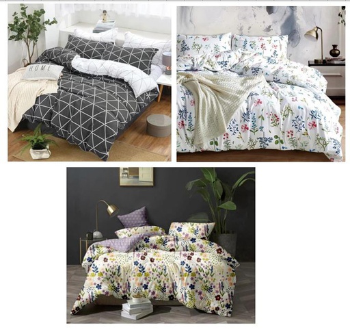 [BL265-Q] 4 pc Queen Size Printed Microfiber Sheet Set (10 sets/ctn)