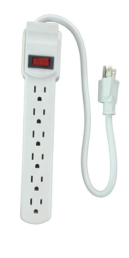 [HT2006] 18" 6 Outlet Power Strip w. Circuit Breaker  (24 pc/ctn)