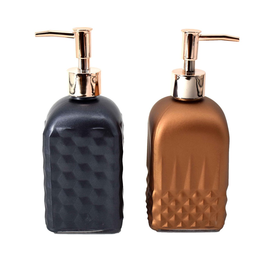 400ml Rose Gold Pump Head Glass Soap Dispenser (24 pcs/ctn)