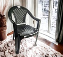 Large Black Plastic Chair (10 pcs/ctn)