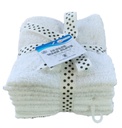 10 pc 12x12" Wash Cloth Set, 70% Cotton, White (24 set/ctn)