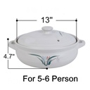 White Ceramic Pot 7.35L (6 pcs/ctn)