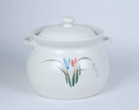 Deep White Ceramic Pot 4.3L (4 pcs/ctn)