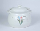 Deep White Ceramic Pot 5.3L (4 pcs/ctn)