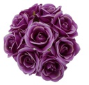 9 pc Rose Bouquet Set, Purple (24 set/ctn)