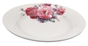 10" Porcelain Soup Plate, Pink Flower (24 pc/ctn)