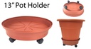 13"(32cm) Round  Flower Pot Holder with Wheels (6 pcs/ctn)