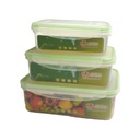 5 pc Plastic Food Container w Silicone Ring,240ml/500ml/1LT/1.5LT/2.5LT (12 sets/ctn)