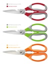 8.25" Kitchen Scissors, Mixed Colors (96 pcs/ctn)