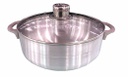 9.3QT Heavy Duty Aluminum Calderon with Glass Lid (6 pcs/ctn