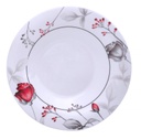 9.5" Opal Glass Rose Flower Soup Plate (36 pcs/ctn)