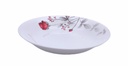 7.5" Opal Glass Rose Flower Shallow Bowl (36 pcs/ctn)