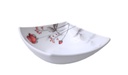 6.5" Opal Glass Rose Flower Square Bowl (36 pcs/ctn)