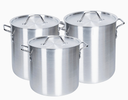 24QT, 32T, 40 QT Heavy Gauge Jumbo Aluminum Stock Pot Set (1 sets/ctn)