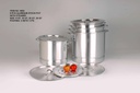 8 pc Heavy Duty Aluminum Stock Pot Set w Steamer (2 sets/ctn